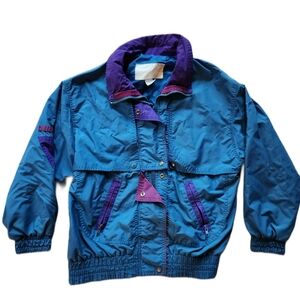IZZI Retro Vintage Windbreaker Jacket Tri-color Small